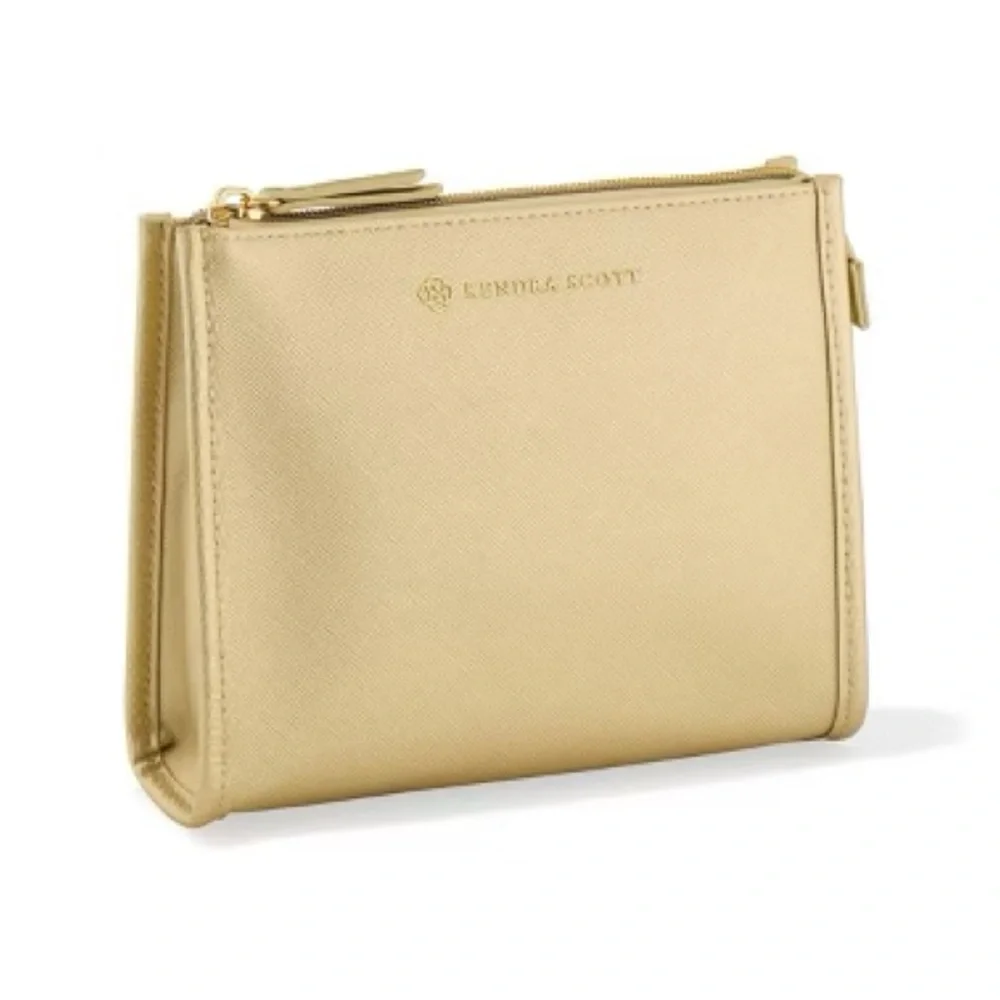 NWT Kendra Scott Travel Pouch - Gold
